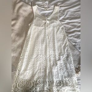 White lace tank dress